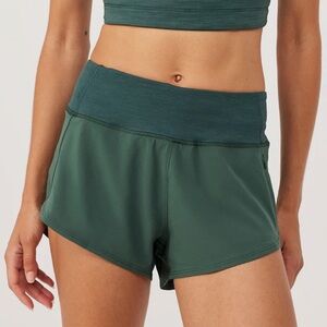 Outdoor Voices Hudson Shorts Dark Green Athletic 2.5” inseam (small)